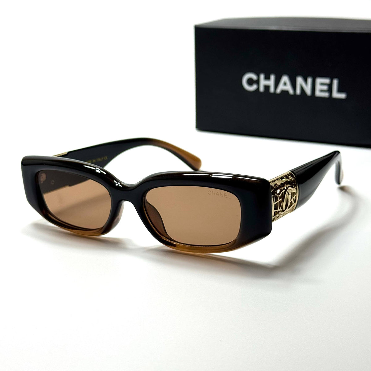 Chanel Rectangle CH6391 Black Brown women's sunglasses Lebanon - ChronoVault