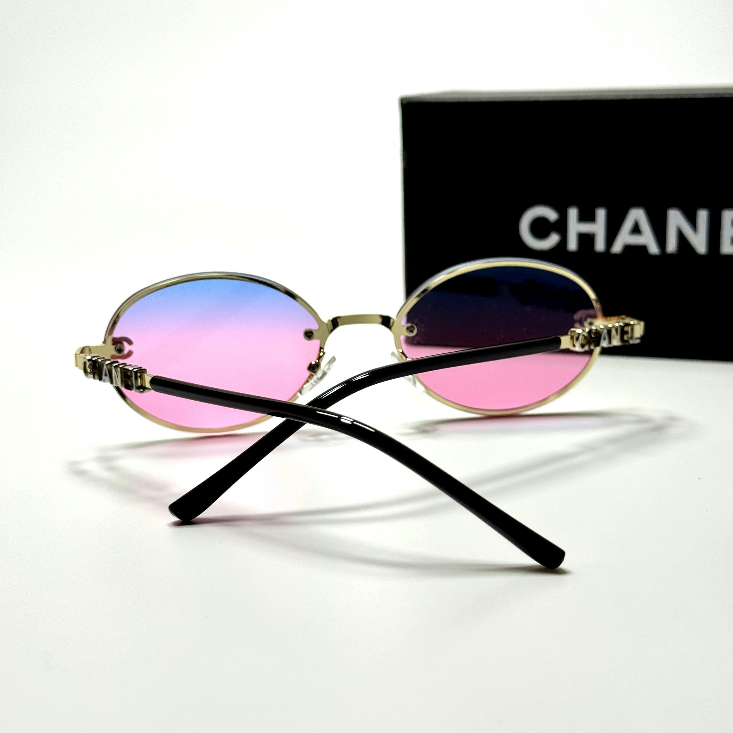 Chanel Round CH4286 Gold Blue Pink women's sunglasses Lebanon - ChronoVault - view 4