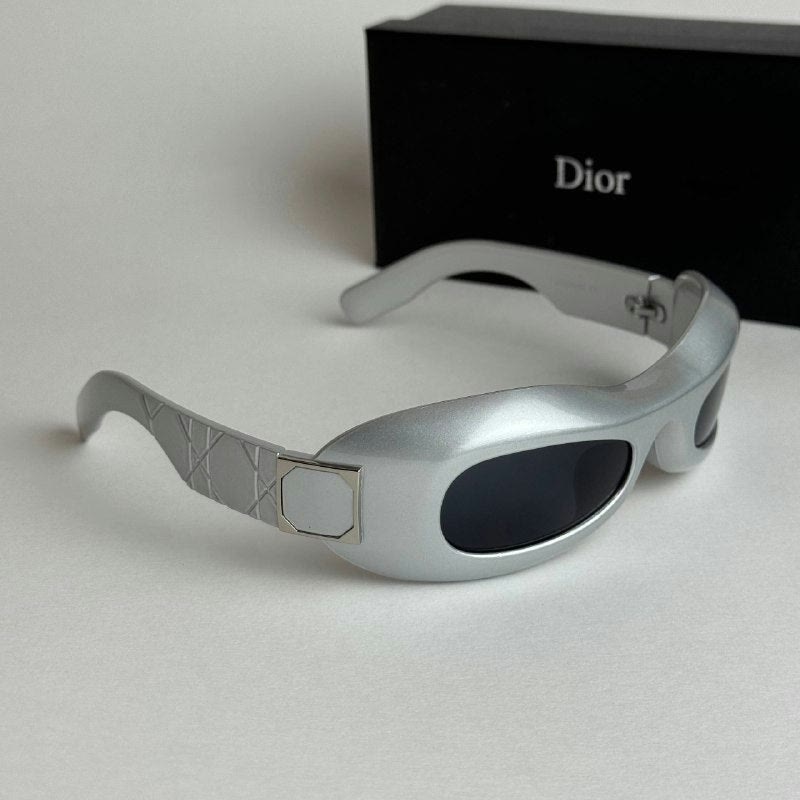 Dior Oblique Shield Silver Ice Grey women's sunglasses Lebanon - ChronoVault - view 4