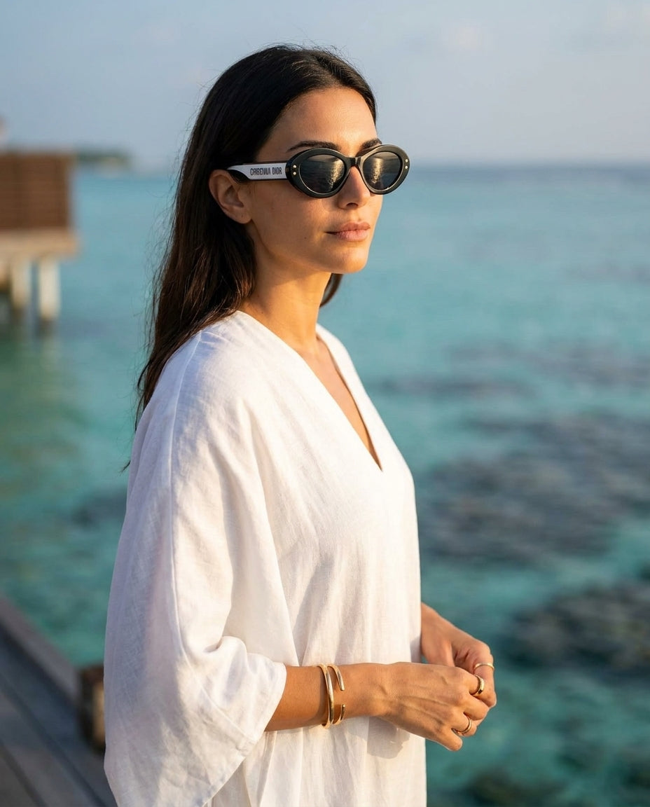 Dior Pacific B1U Black White Sunglasses Lifestyle Lebanon – ChronoVault