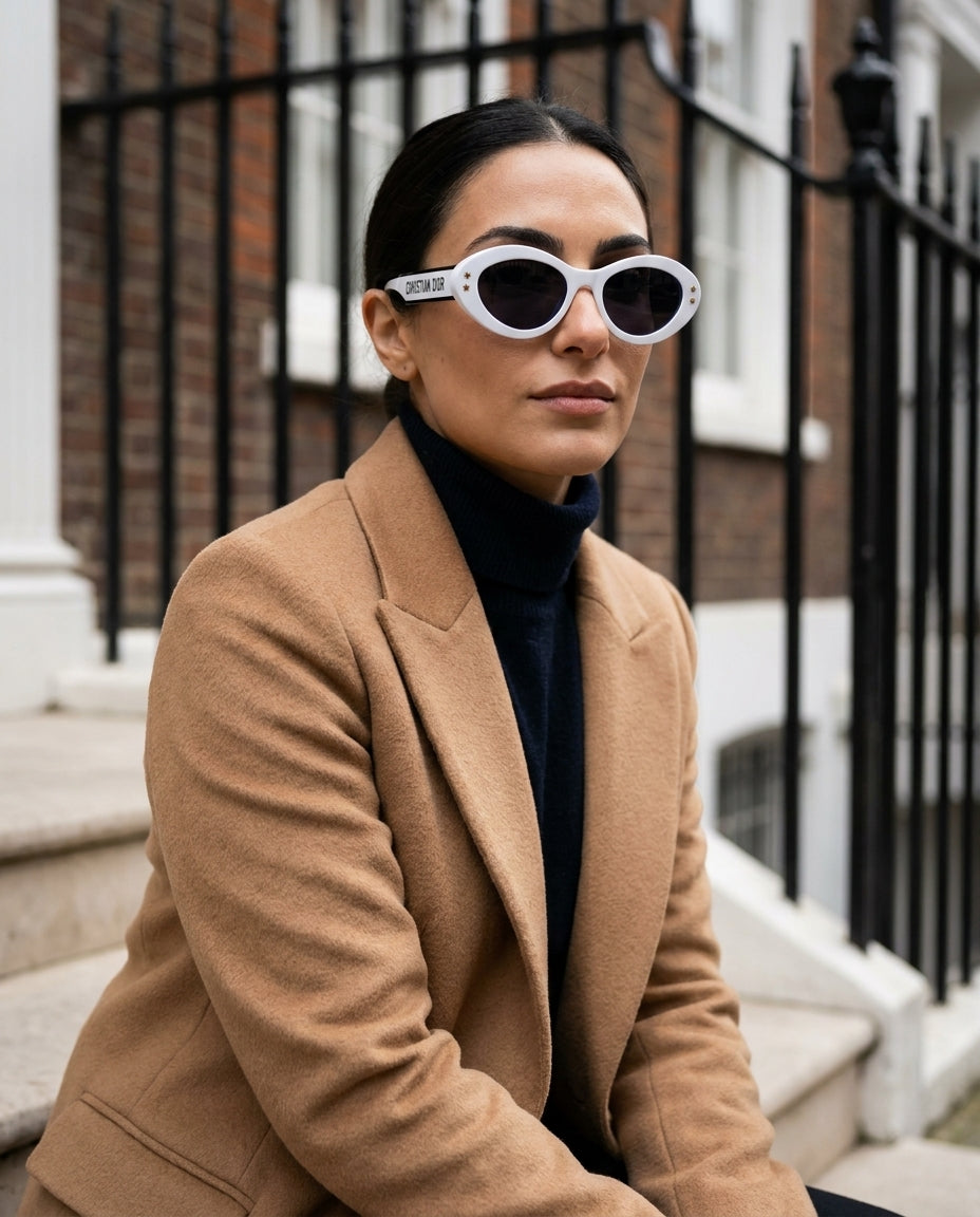 Dior Pacific B1U White Sunglasses Lifestyle Lebanon – ChronoVault