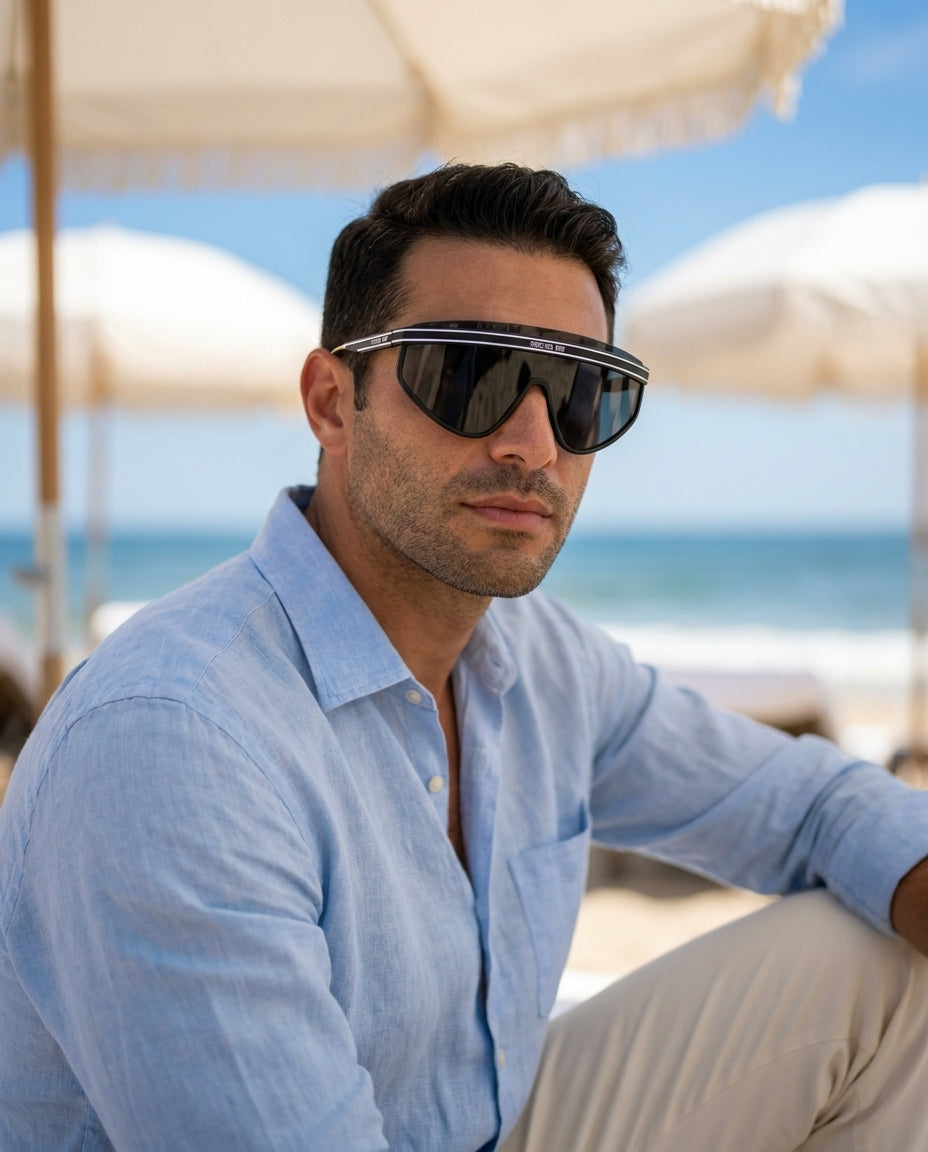 Dior Visor Shield – Black Gold – ChronoVault Lebanon