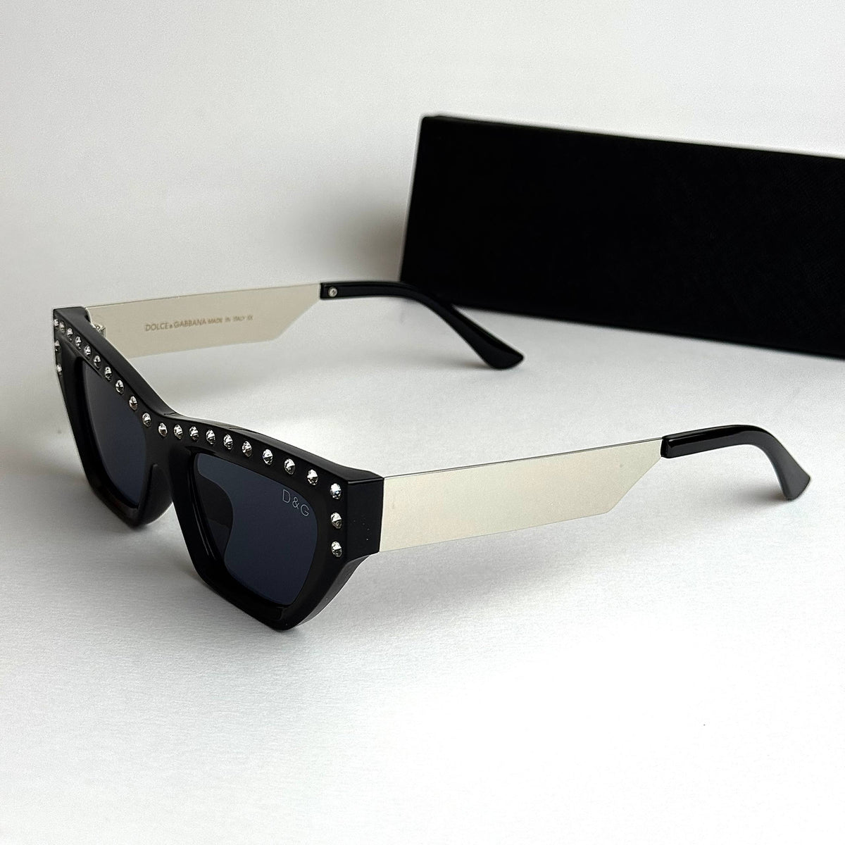 Dolce & Gabbana DG Crystal Silver Black Sunglasses Lebanon - ChronoVault - view 3