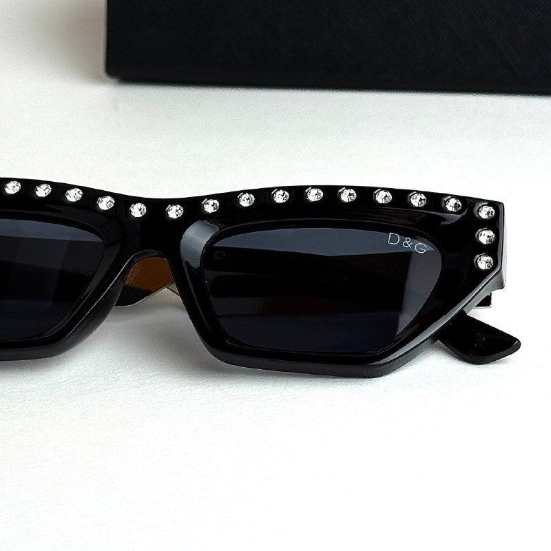 Dolce & Gabbana DG Crystal Silver Black Sunglasses Lebanon - ChronoVault - view 4