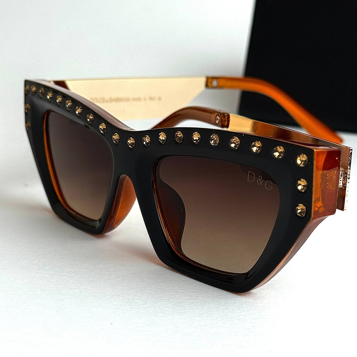 Dolce & Gabbana DG4437 Gold Brown women's sunglasses Lebanon - ChronoVault - view 3