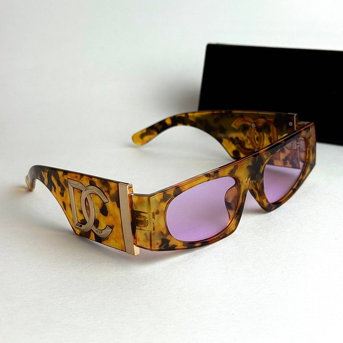 Dolce & Gabbana Shield Rectangular Tortoise Pink women's sunglasses Lebanon - ChronoVault - view 5