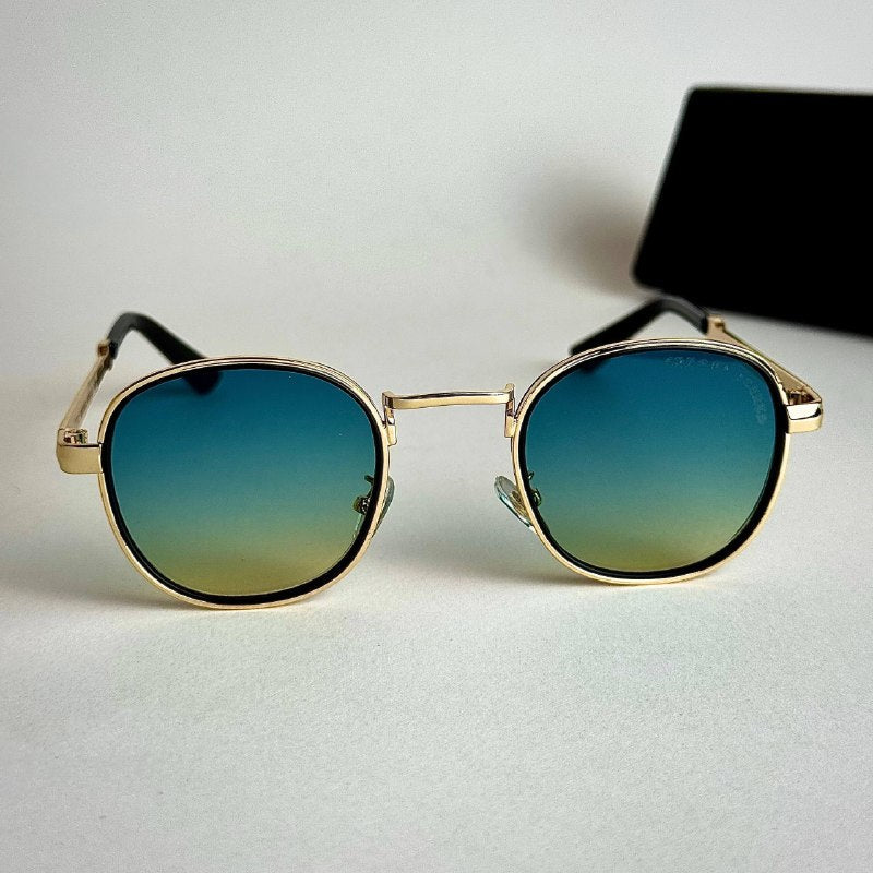 Gentle Monster Luna Gold Blue Gradient Sunglasses Lebanon - ChronoVault - view 4
