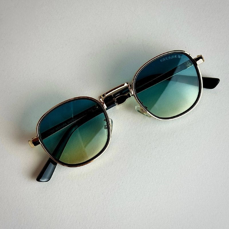 Gentle Monster Luna Gold Blue Gradient Sunglasses Lebanon - ChronoVault - view 5