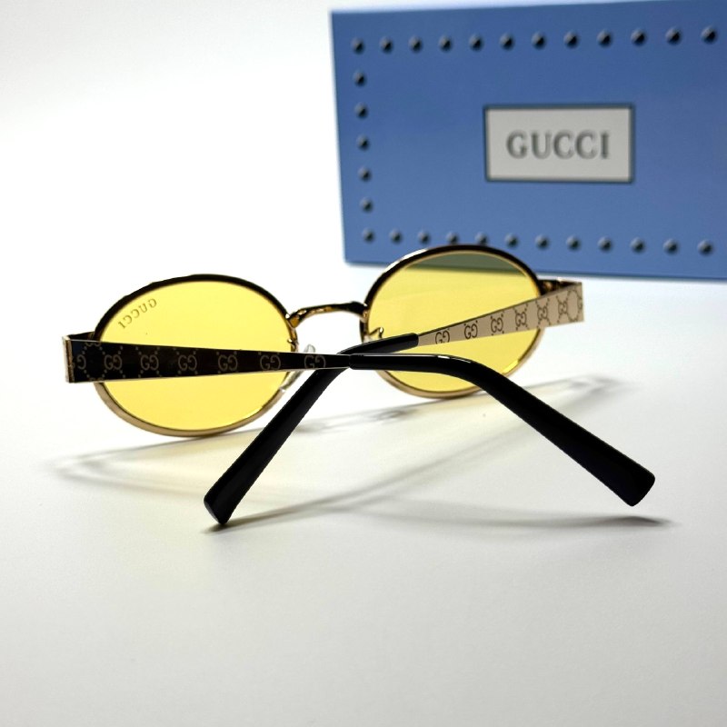 Gucci Oval GG7184 Gold Yellow women's sunglasses Lebanon - ChronoVault - view 3