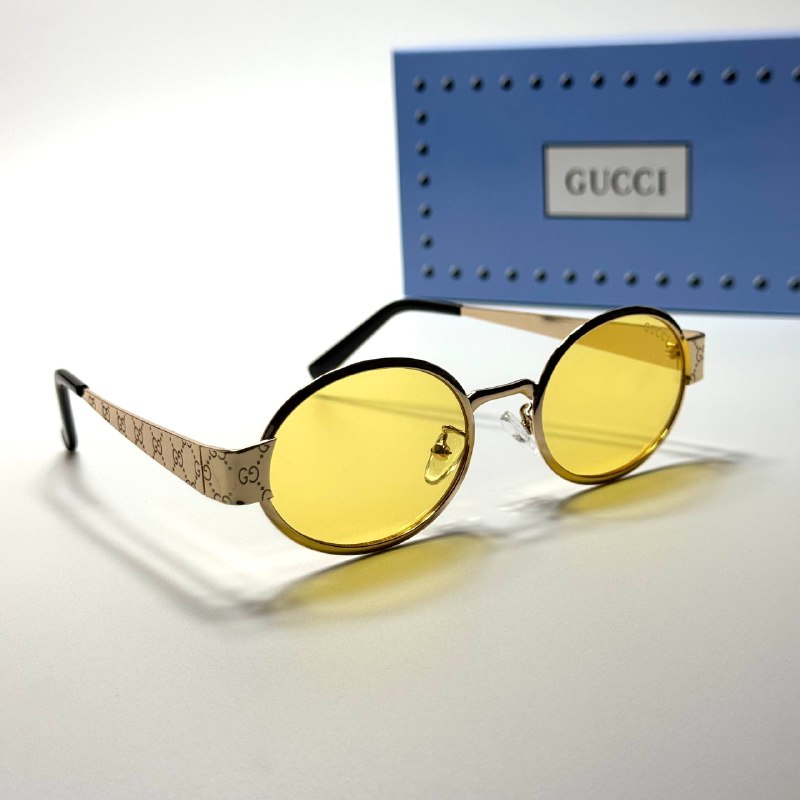 Gucci Oval GG7184 Gold Yellow women's sunglasses Lebanon - ChronoVault - view 4
