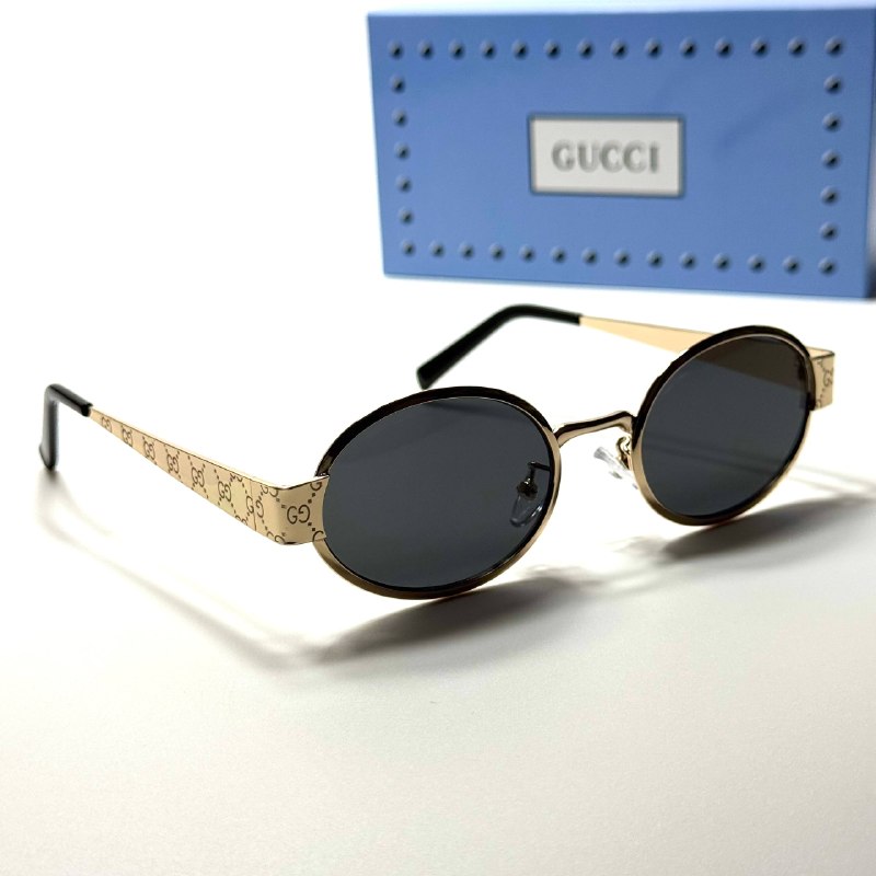Gucci Round GG6389 Gold Black women's sunglasses Lebanon - ChronoVault - view 4