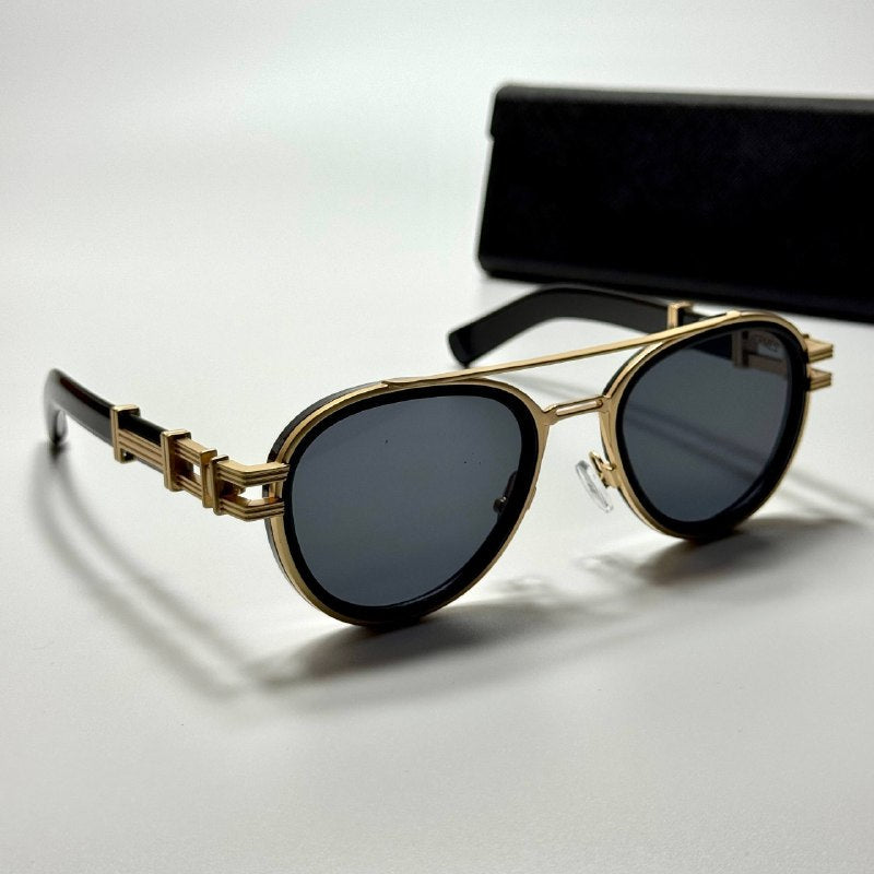 Hermès Aviator Gold Black women's sunglasses Lebanon - ChronoVault - view 5