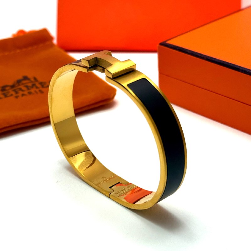 Hermes Clic H Gold Black Bracelet Front Lebanon - ChronoVault - view 3