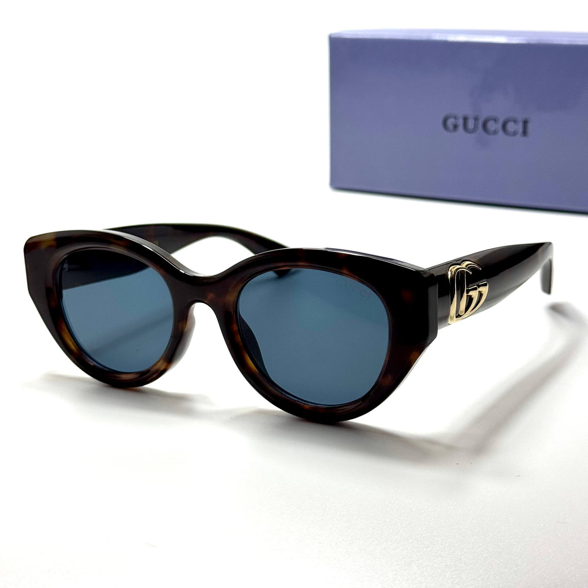 Gucci Cat-Eye GG1421S Tortoise Blue unisex sunglasses Lebanon - ChronoVault