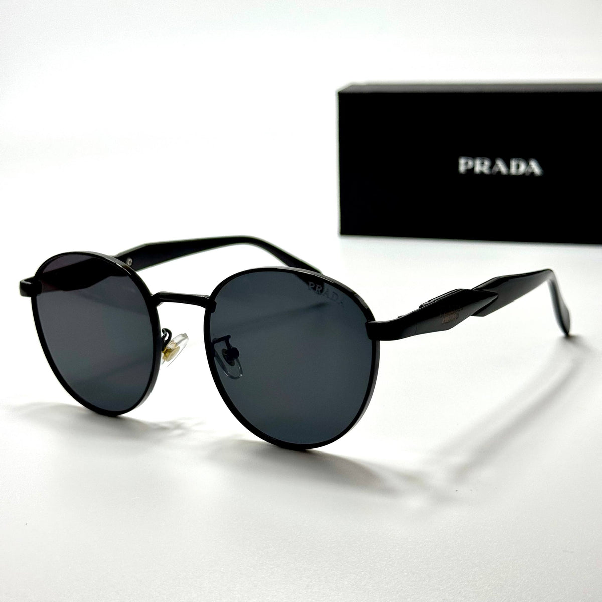 Prada Milano Round Full Black unisex sunglasses Lebanon - ChronoVault