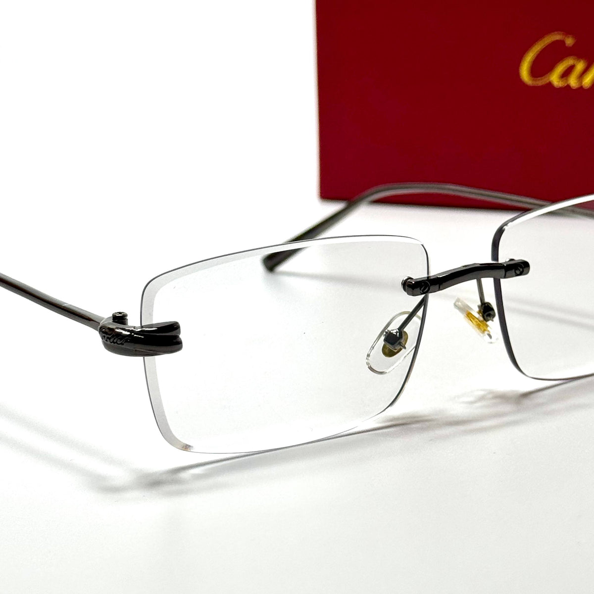 Cartier Rimless CT0092O Black Clear unisex sunglasses Lebanon - ChronoVault