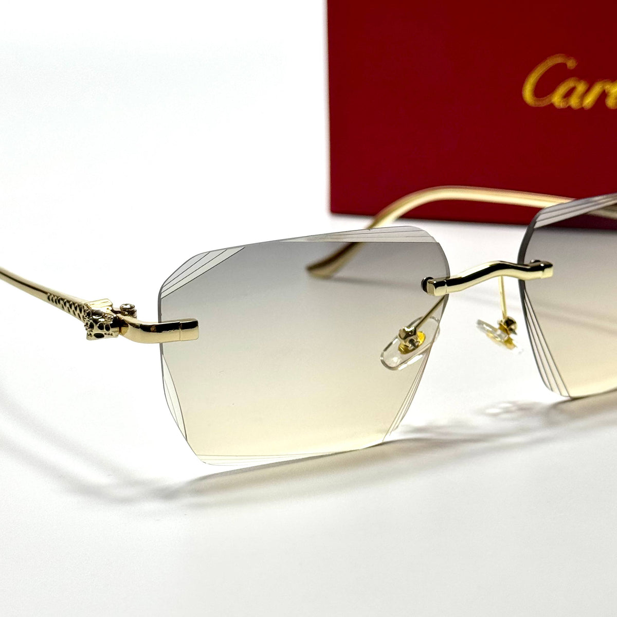 Cartier Rimless CT0431S Gold Grey Gradient unisex sunglasses Lebanon - ChronoVault