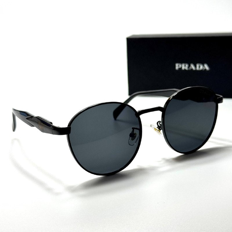 Prada Milano Round Full Black unisex sunglasses Lebanon - ChronoVault