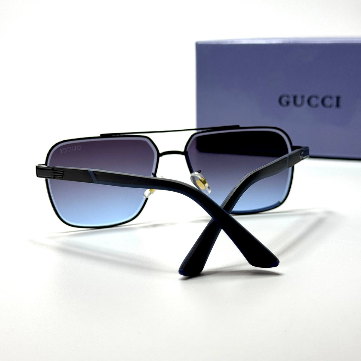 Gucci Square GG1221S Black Blue Gradient unisex sunglasses Lebanon - ChronoVault