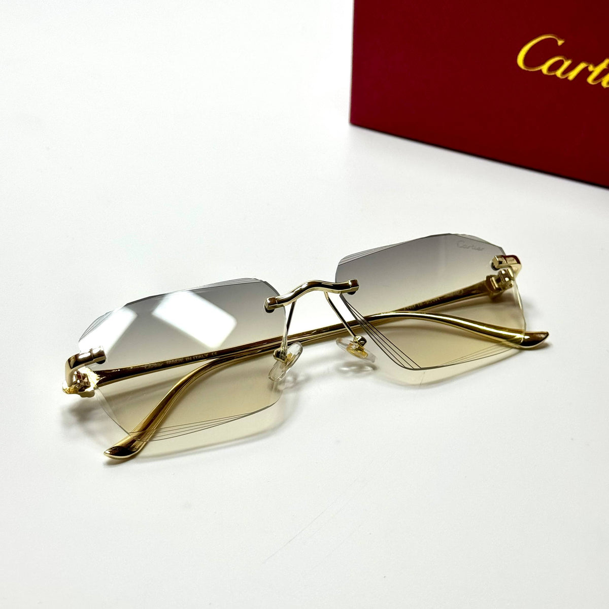 Cartier Rimless CT0431S Gold Grey Gradient unisex sunglasses Lebanon - ChronoVault