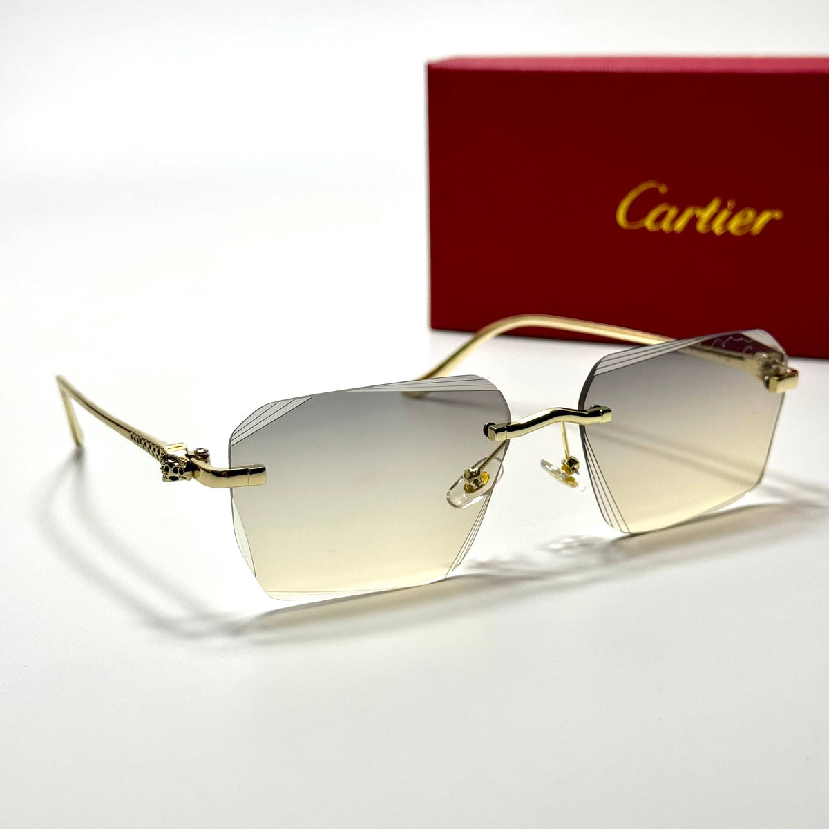 Cartier Rimless CT0431S Gold Grey Gradient unisex sunglasses Lebanon - ChronoVault