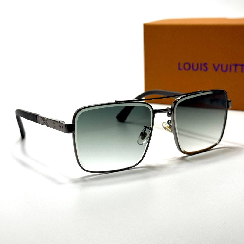 Louis Vuitton Square LV1216 Black Green Gradient unisex sunglasses Lebanon - ChronoVault