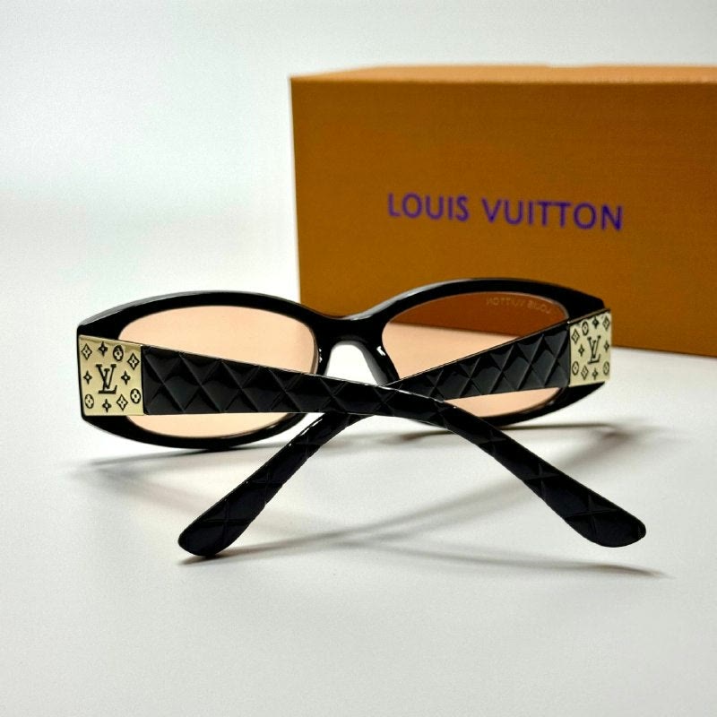Louis Vuitton Rectangle Z2056U Black Peach women's sunglasses Lebanon - ChronoVault - view 4
