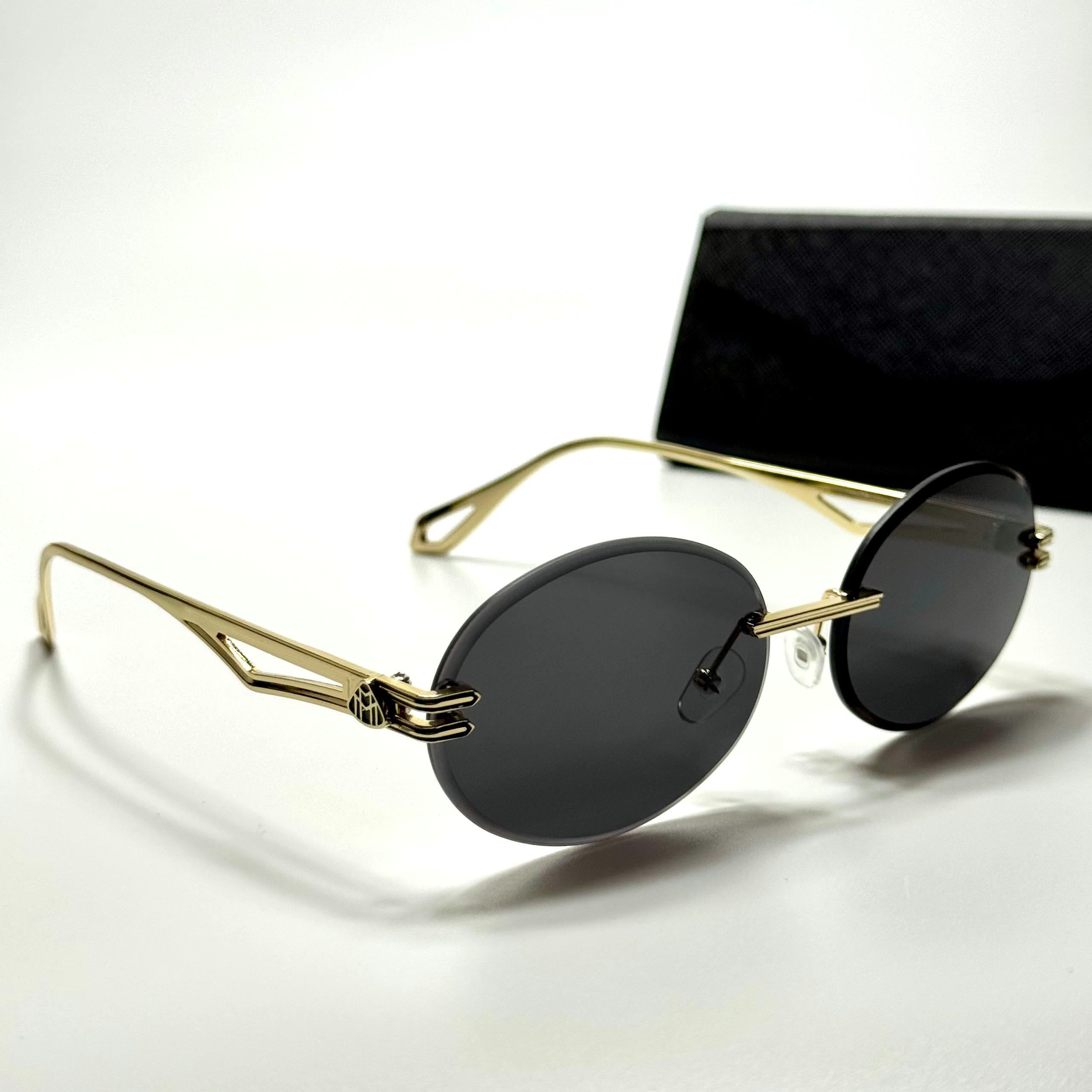 Maybach Rimless Oval Gold Black men's sunglasses Lebanon - ChronoVault - view 3