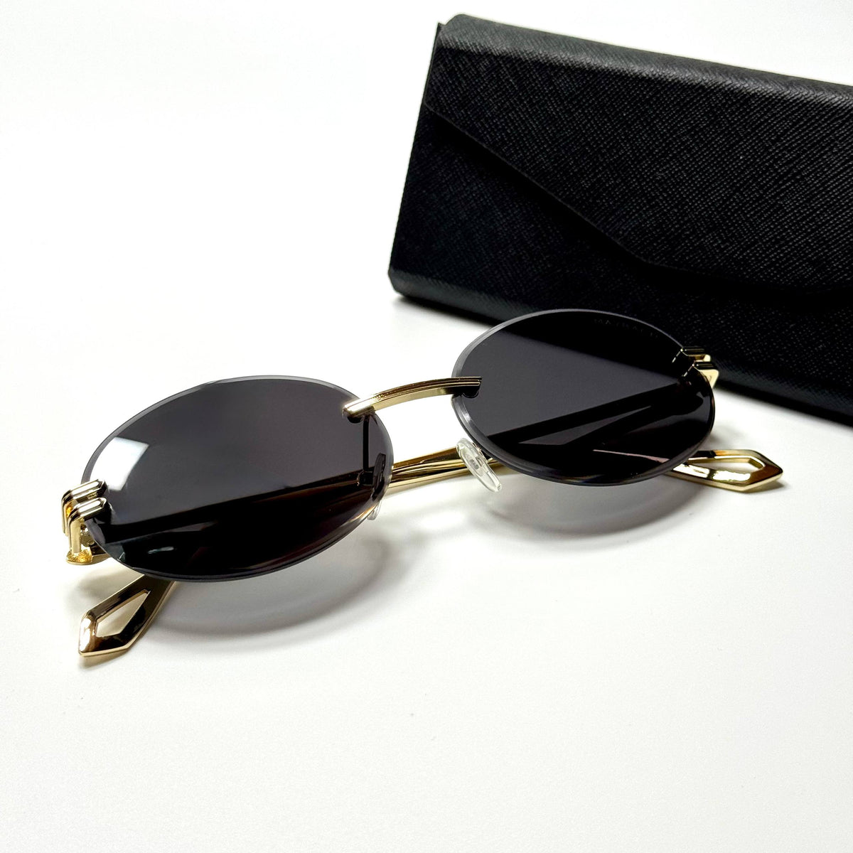 Maybach Rimless Oval Gold Black men's sunglasses Lebanon - ChronoVault - view 5