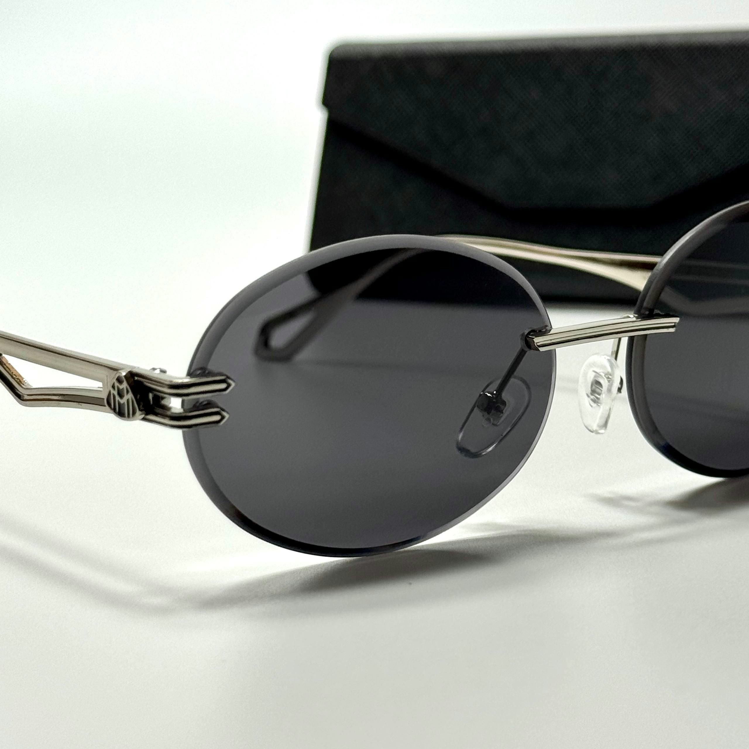 Maybach Rimless Oval Silver Black men's sunglasses Lebanon - ChronoVault - view 2