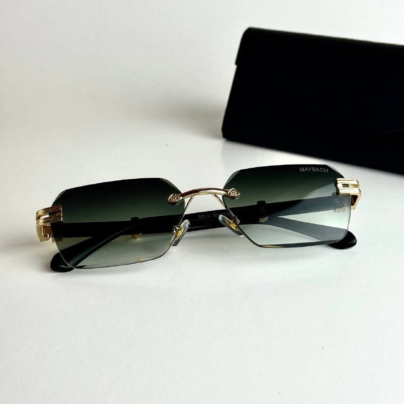 Maybach The Diplomat unisex sunglasses Lebanon - Gold with black temples frame, Green Gradient lenses - ChronoVault - view 5