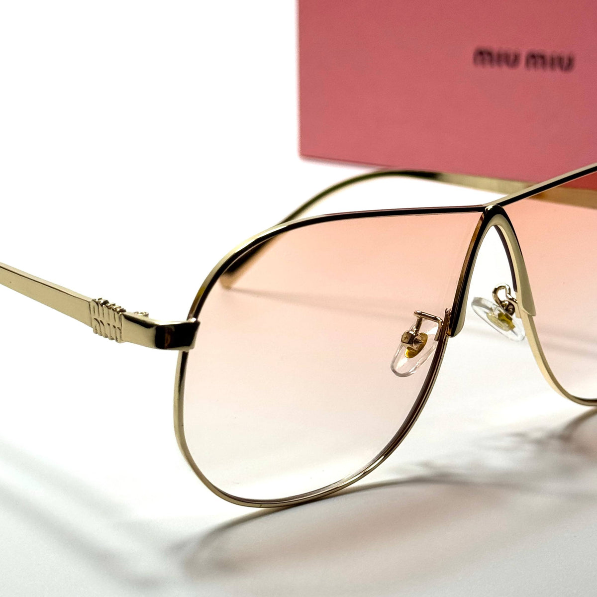 Miu Miu Aviator SMU64Z Gold Pink women's sunglasses Lebanon - ChronoVault - view 2