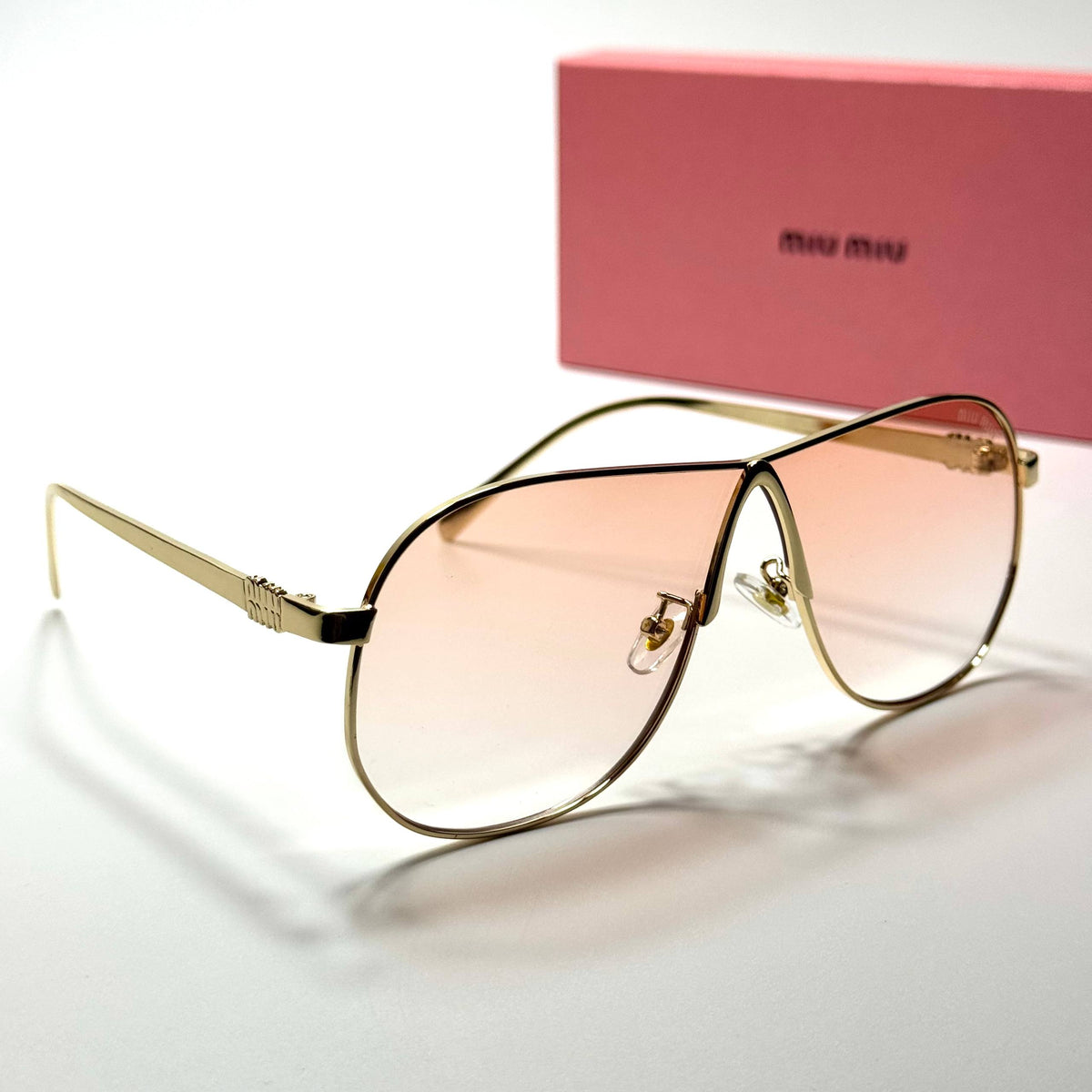 Miu Miu Aviator SMU64Z Gold Pink women's sunglasses Lebanon - ChronoVault - view 3