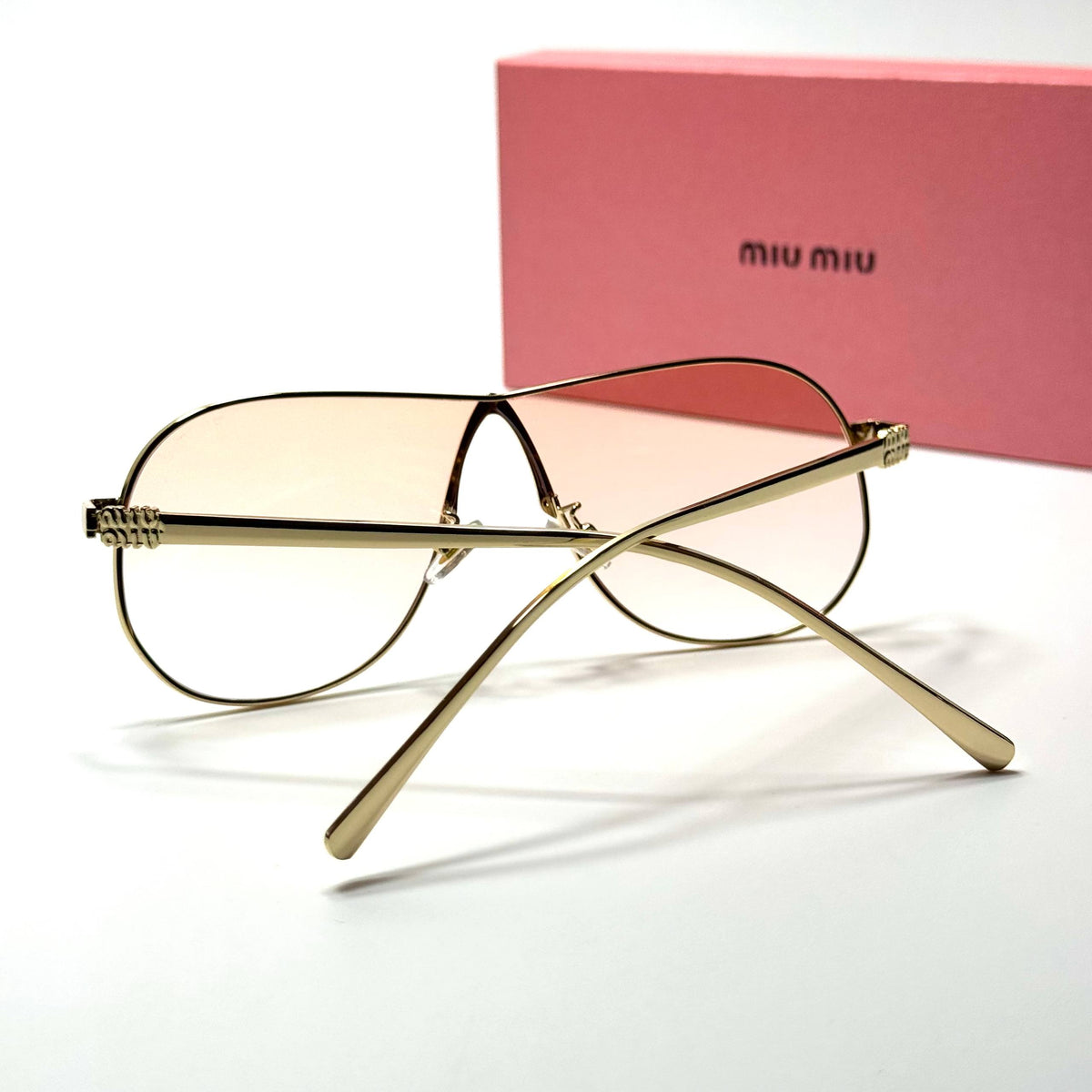 Miu Miu Aviator SMU64Z Gold Pink women's sunglasses Lebanon - ChronoVault - view 5