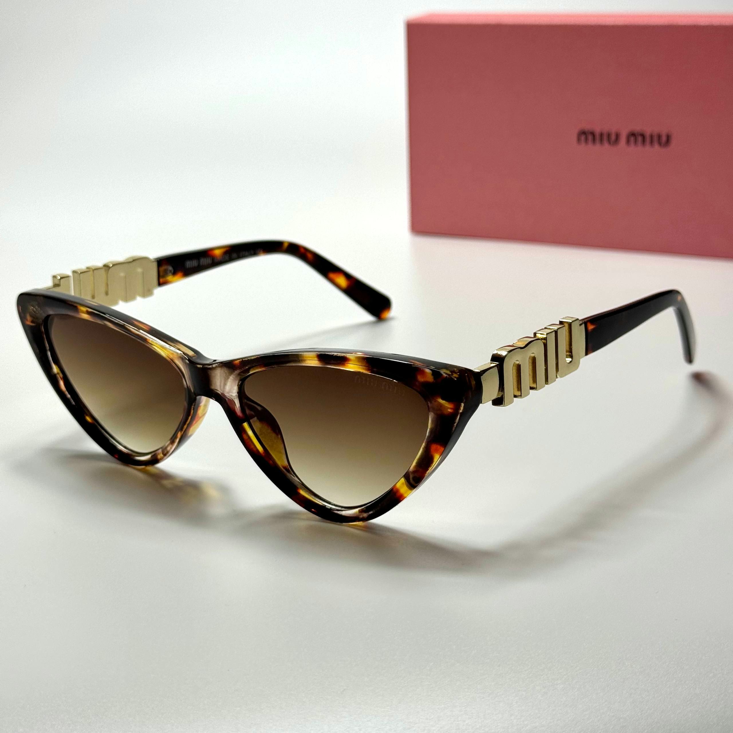 Miu Miu Cat Eye SMU06Z Havana Brown Gold women's sunglasses Lebanon - ChronoVault
