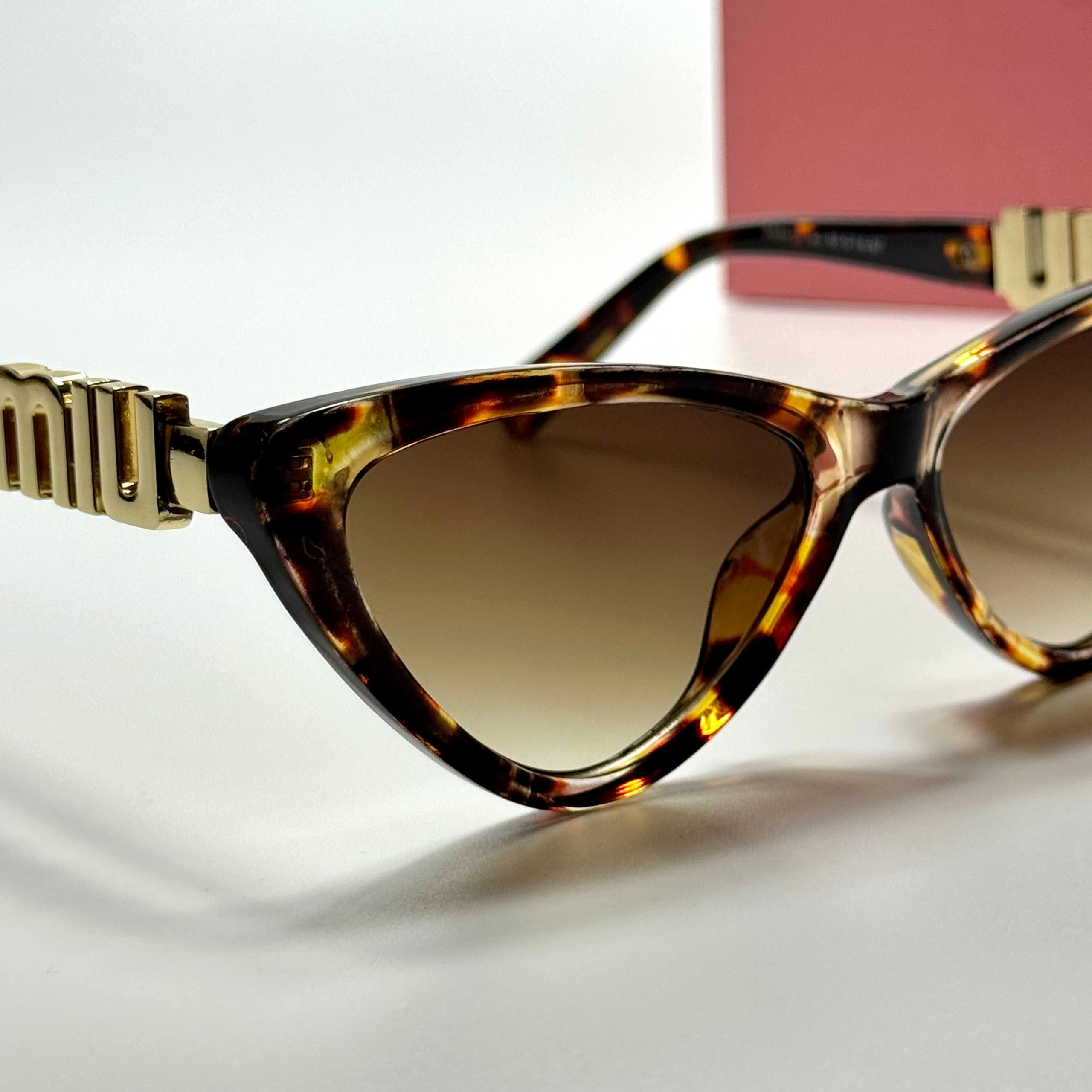 Miu Miu Cat Eye SMU06Z Havana Brown Gold women's sunglasses Lebanon - ChronoVault - view 2