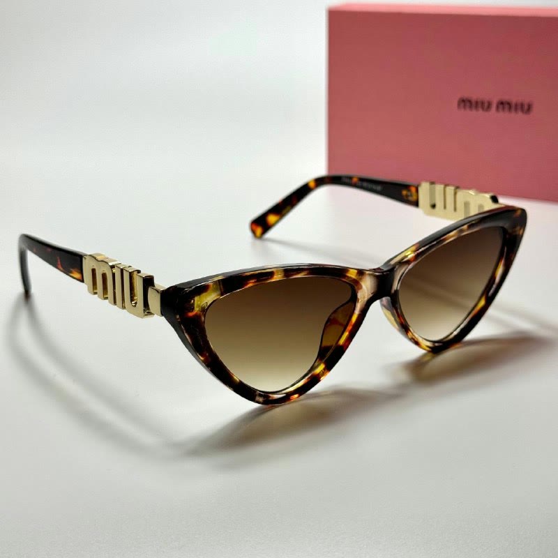 Miu Miu Cat Eye SMU06Z Havana Brown Gold women's sunglasses Lebanon - ChronoVault - view 4