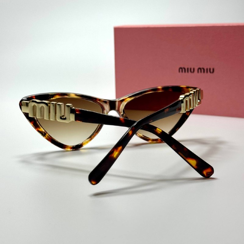 Miu Miu Cat Eye SMU06Z Havana Brown Gold women's sunglasses Lebanon - ChronoVault - view 5