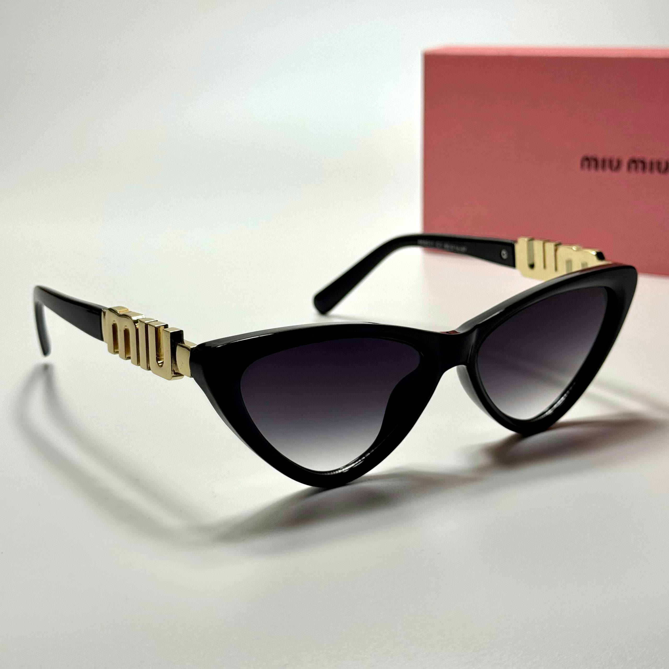 Miu Miu Cat Eye SMU08Z Gold Violet Black women's sunglasses Lebanon - ChronoVault - view 3