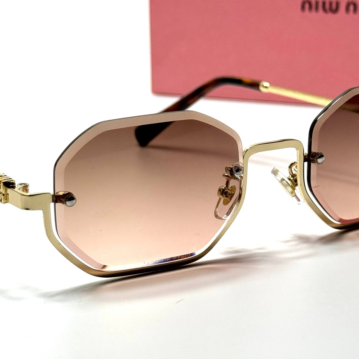 Miu Miu Geometric SMU52W Gold Pink Gradient women's sunglasses Lebanon - ChronoVault - view 2
