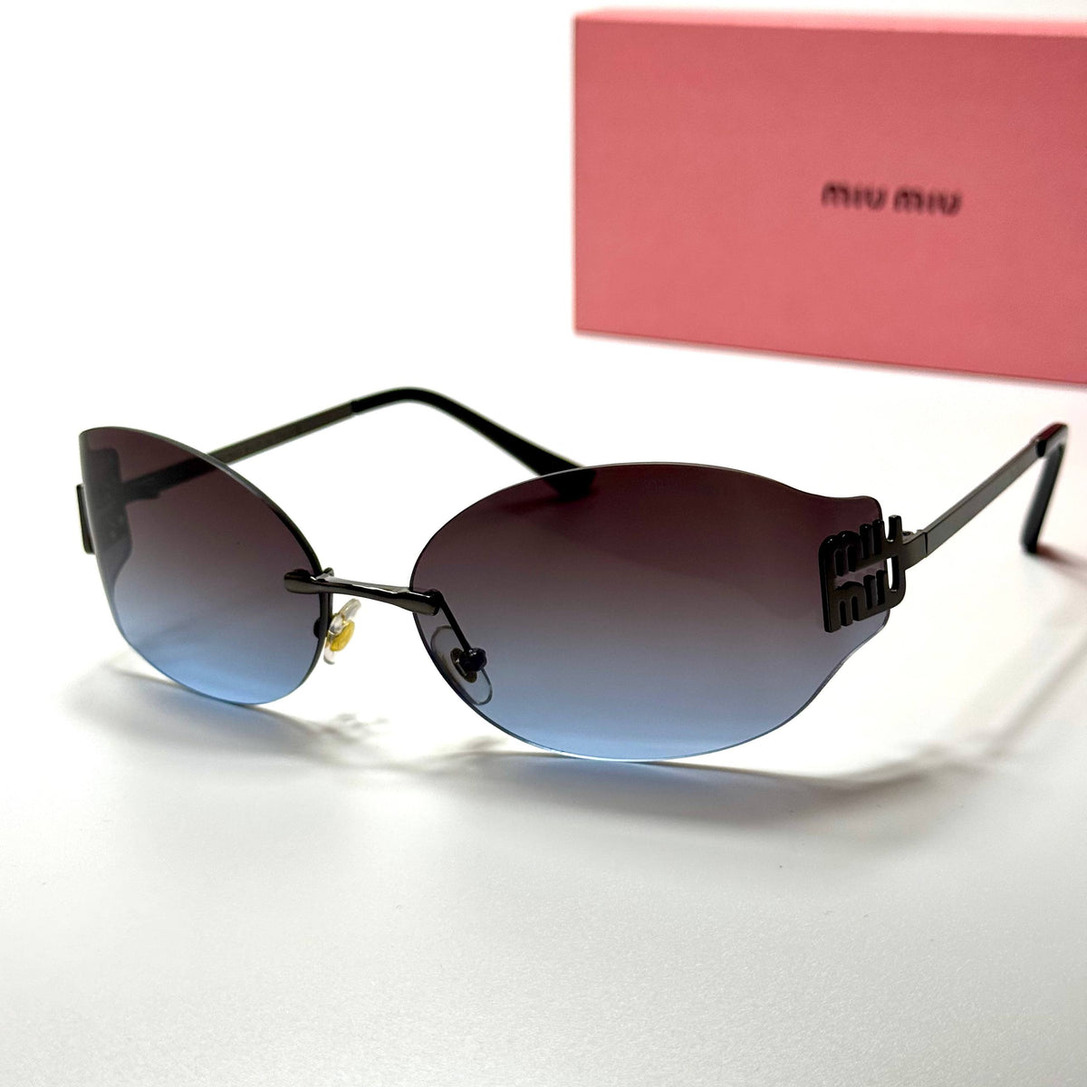 Miu Miu Logo Rimless MU 54YS Gradient Blue women's sunglasses Lebanon - ChronoVault