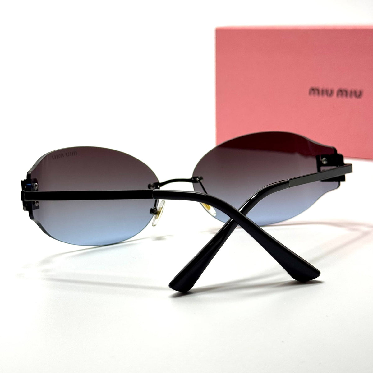 Miu Miu Logo Rimless MU 54YS Gradient Blue women's sunglasses Lebanon - ChronoVault - view 3