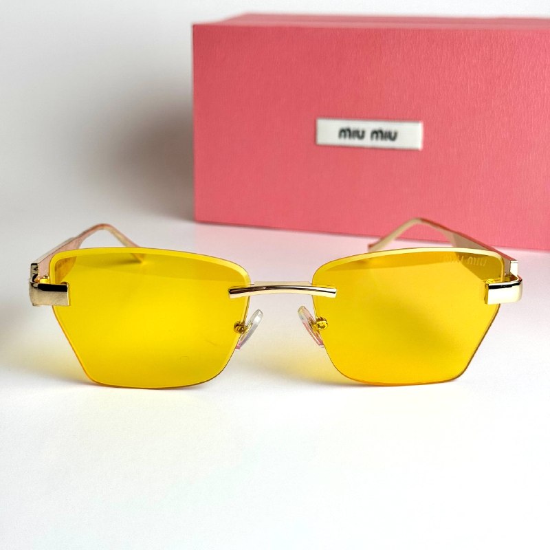 Miu Miu MU54ZS Gold Yellow Sunglasses Front View Lebanon - ChronoVault - view 4