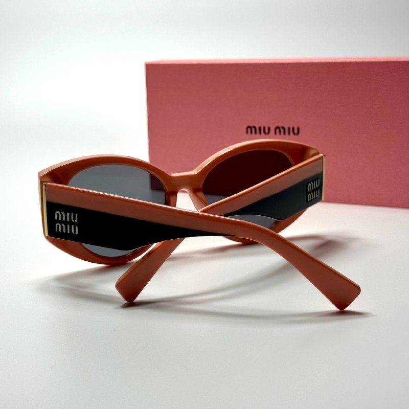 Miu Miu Oval SMU09Z Brown Black women's sunglasses Lebanon - ChronoVault - view 3