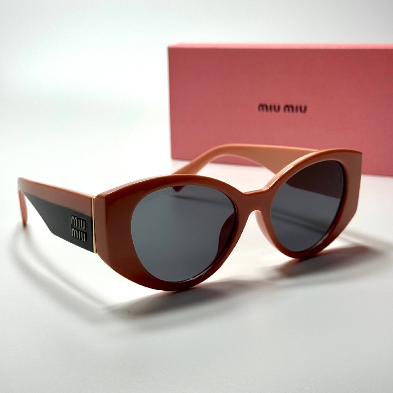 Miu Miu Oval SMU09Z Brown Black women's sunglasses Lebanon - ChronoVault - view 5