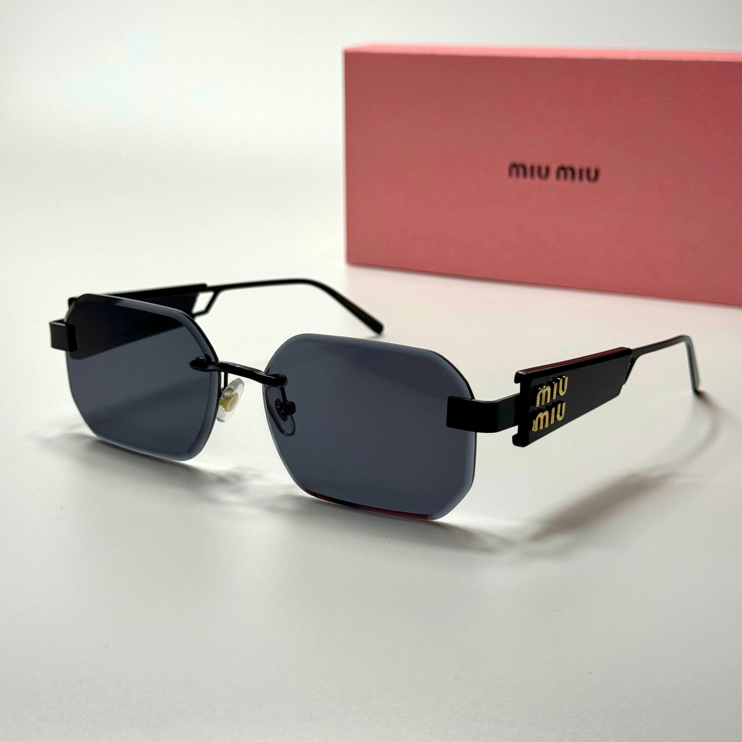Miu Miu Rectangular Rimless SMU12Z Black women's sunglasses Lebanon - ChronoVault
