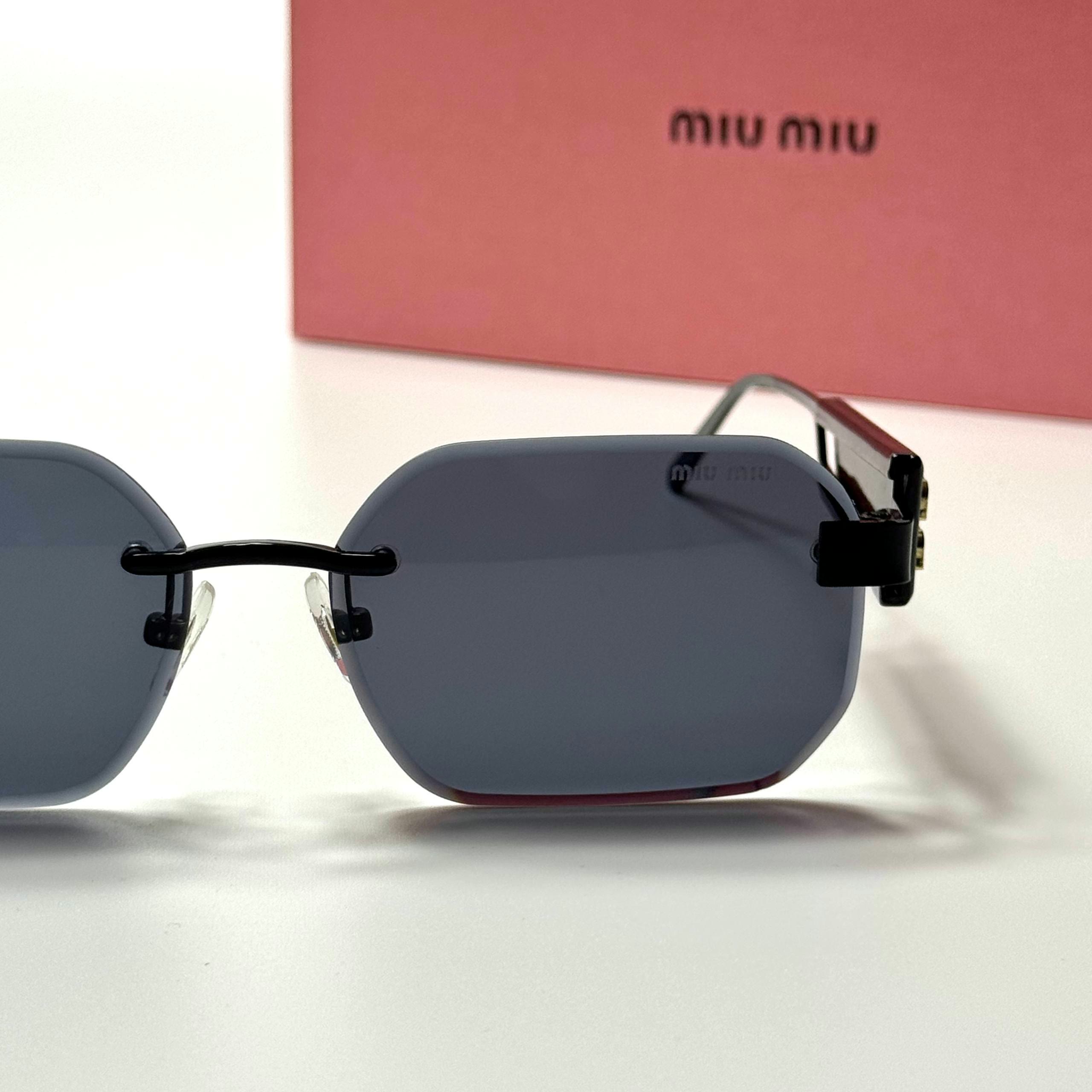 Miu Miu Rectangular Rimless SMU12Z Black women's sunglasses Lebanon - ChronoVault - view 3