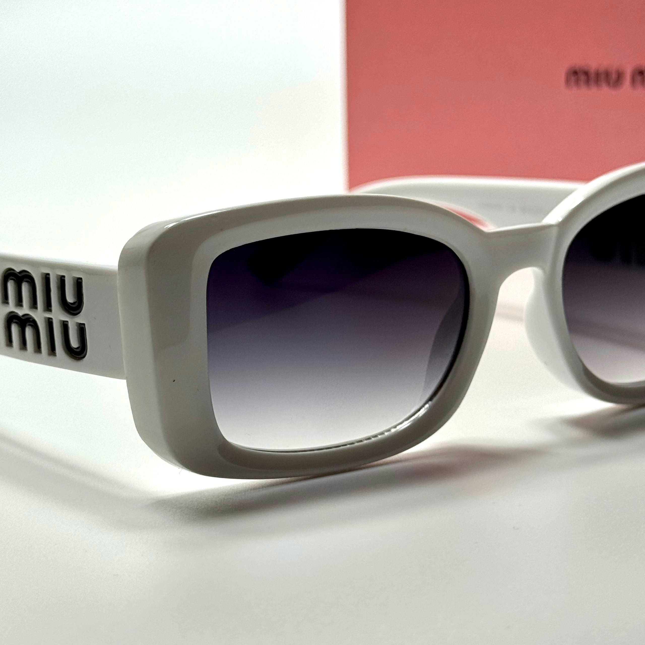 Miu Miu Rectangular SMU10Z White Grey women's sunglasses Lebanon - ChronoVault - view 2