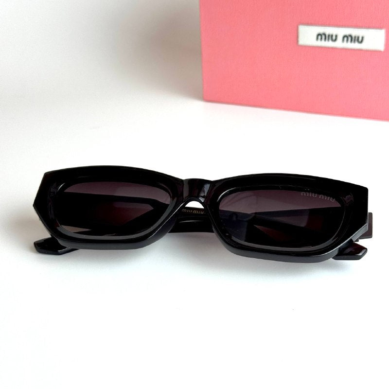 Miu Miu Rectangular SMU15Z Black Grey Sunglasses Lebanon - ChronoVault - view 4