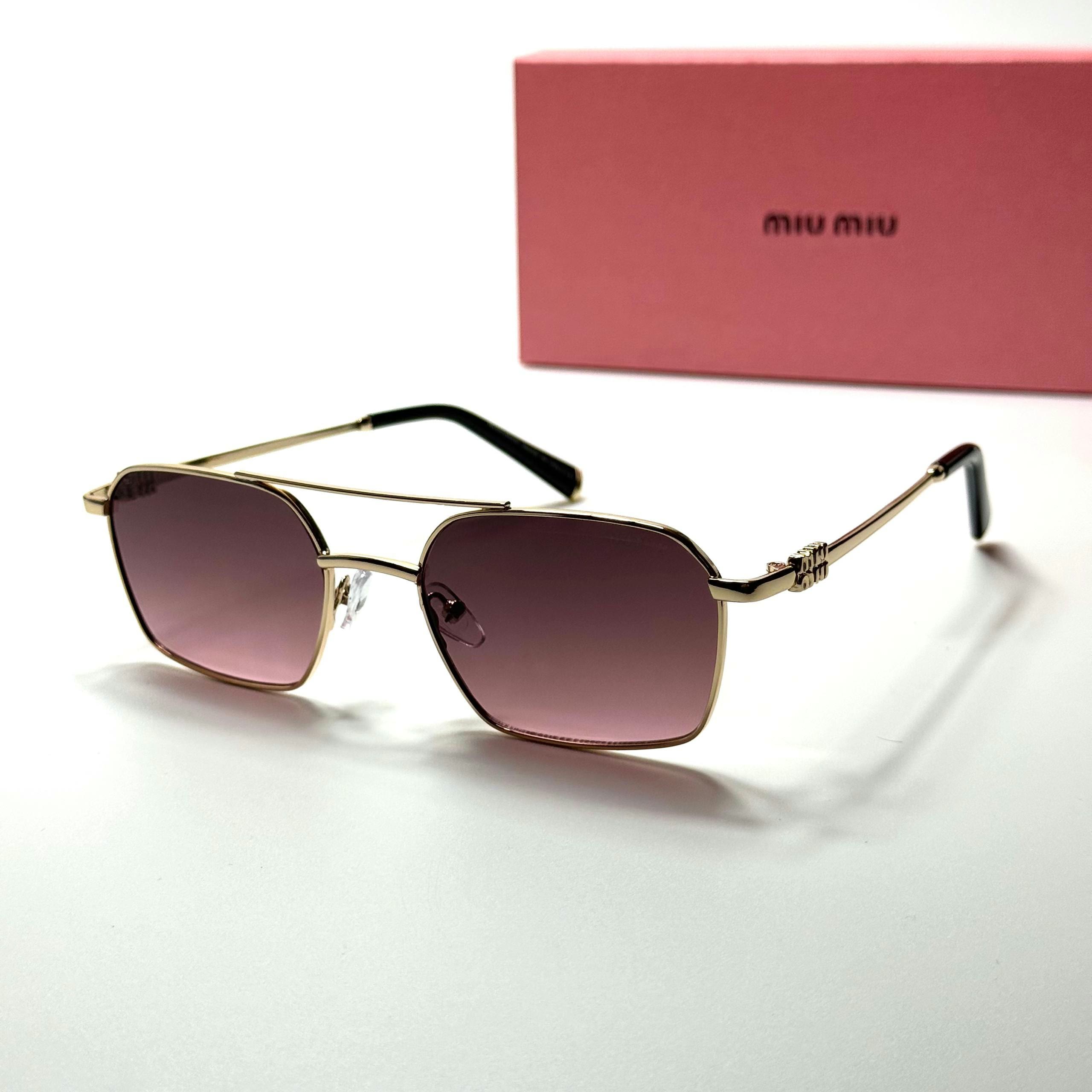 Miu Miu Rectangular SMU52Z Gold Pink Gradient women's sunglasses Lebanon - ChronoVault